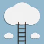 Ladder To Cloud Stock Photo