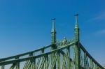 Liberty Bridge In Budapest Stock Photo