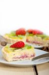 Kiwi And Strawberry Pie Tart Stock Photo