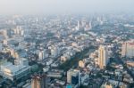 View Of Bangkok Cityscape, Bangkok The Capital City Of Thailand Stock Photo