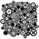 Steampunk Gears Background Stock Photo