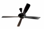 Black Ceiling Fan Stock Photo