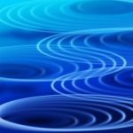 Blue Rippling Background Shows Wavy And Circles Decoration
 Stock Photo