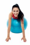 Young Fit Woman Doing Aerobics Stock Photo