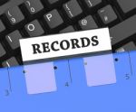 Records File Indicates Files Folder And Notes 3d Rendering Stock Photo