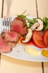 Beef Filet Mignon Grilled With Vegetables Stock Photo