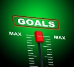 Goals Max Indicates Upper Limit And Ceiling Stock Photo