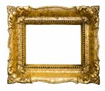 Old Gold Picture Frame Stock Photo