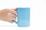 Blue Coffee Cup Stock Photo