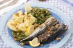 Portuguese Mackerel Fish Meal Stock Photo