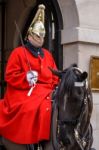 Lifeguard Of The Queens Household Cavalry Stock Photo