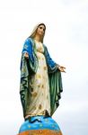 Virgin Mary Statue At Chantaburi Province, Thailand Stock Photo