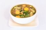 Thai Cuisine Hot Spicy Chicken  Soup Stock Photo