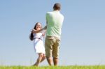 Young Couple Playing Stock Photo