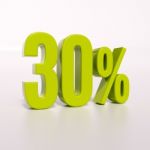 Percentage Sign, 30 Percent Stock Photo