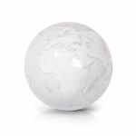 White Marble Globe 3d Illustration Europe And Africa Map Stock Photo