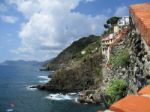 Sea View And Cliffs In Riomaggiore M Stock Photo