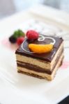 Opera Cake Stock Photo