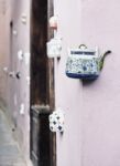 Teapot Embedded Into Facades Stock Photo