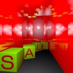 3d Render Sale Box Stock Photo