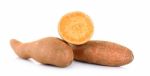 Sweet Potato Isolated On The White Background Stock Photo