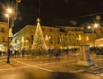 Christmas Decorations In Rimini Stock Photo