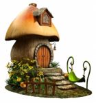 Fairy Mushroom House Stock Photo