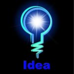 Light Bulb Represents Lightbulb Idea And Creativity Stock Photo