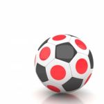 Japan Flag Soccer Ball Isolated White Background Stock Photo