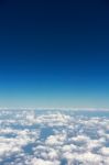 Above Cloud Blue Sky Background Only Stock Photo