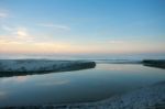 Sunrise In The Beach And Lake Stock Photo