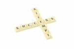 Scrabble English Alphabet Wording Success And Attempt Stock Photo