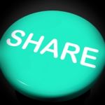 Share Switch Shows Sharing Webpage Or Picture Online Stock Photo