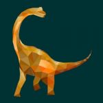 The Dinosaur Polygon Style On Background Stock Photo