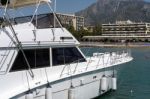 View Of A Yacht In The Marina In Malaga Stock Photo