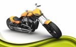 Custom Motorcycle Modern 3d Stock Photo