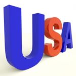 Usa For America Stock Photo