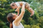 Asian Family Stock Photo