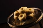 Fresh Baked Cinnamon Donuts Stock Photo