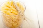 Italian Pasta Penne With Wheat Stock Photo