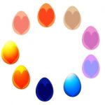 Easter Egg With Heart Icons Stock Photo