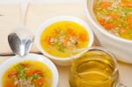 Syrian Barley Broth Soup Aleppo Style Stock Photo