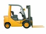 Forklift Truck Isolated Stock Photo