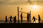 Beach Volleyball Stock Photo