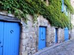 Blue French Doors Stock Photo