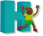 Letter H Boy Stock Photo