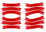 Ribbon Banner Red Stock Photo