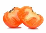 Persimmon Isolated On The White Background Stock Photo