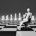 3d Rendering Businessman Sitting On Chair Leader Of Chessman Stock Photo