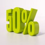 Percentage Sign, 50 Percent Stock Photo